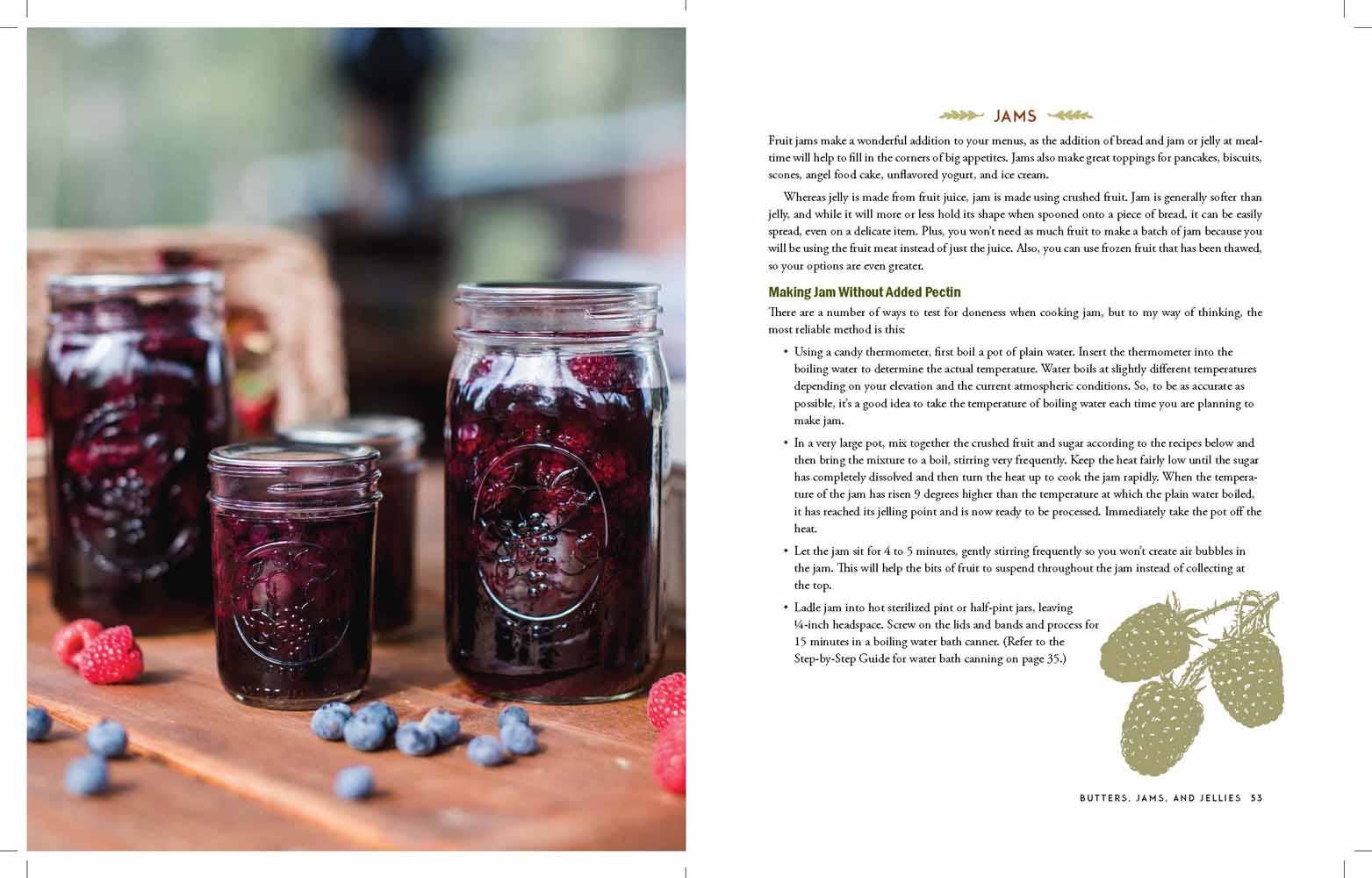 The Homestead Canning Cookbook book chapter page spread