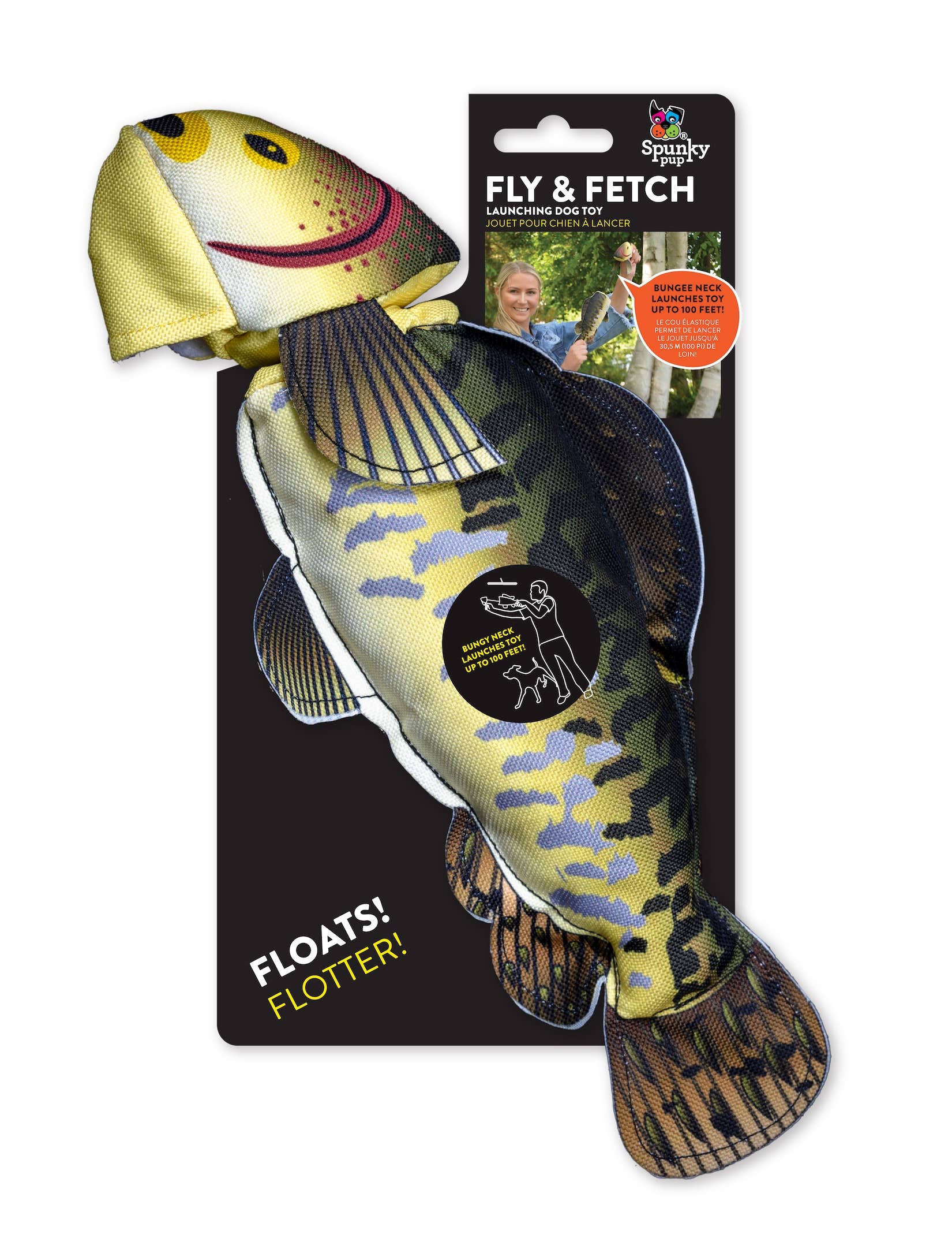 Fly & Fetch launching dog toy in duck design