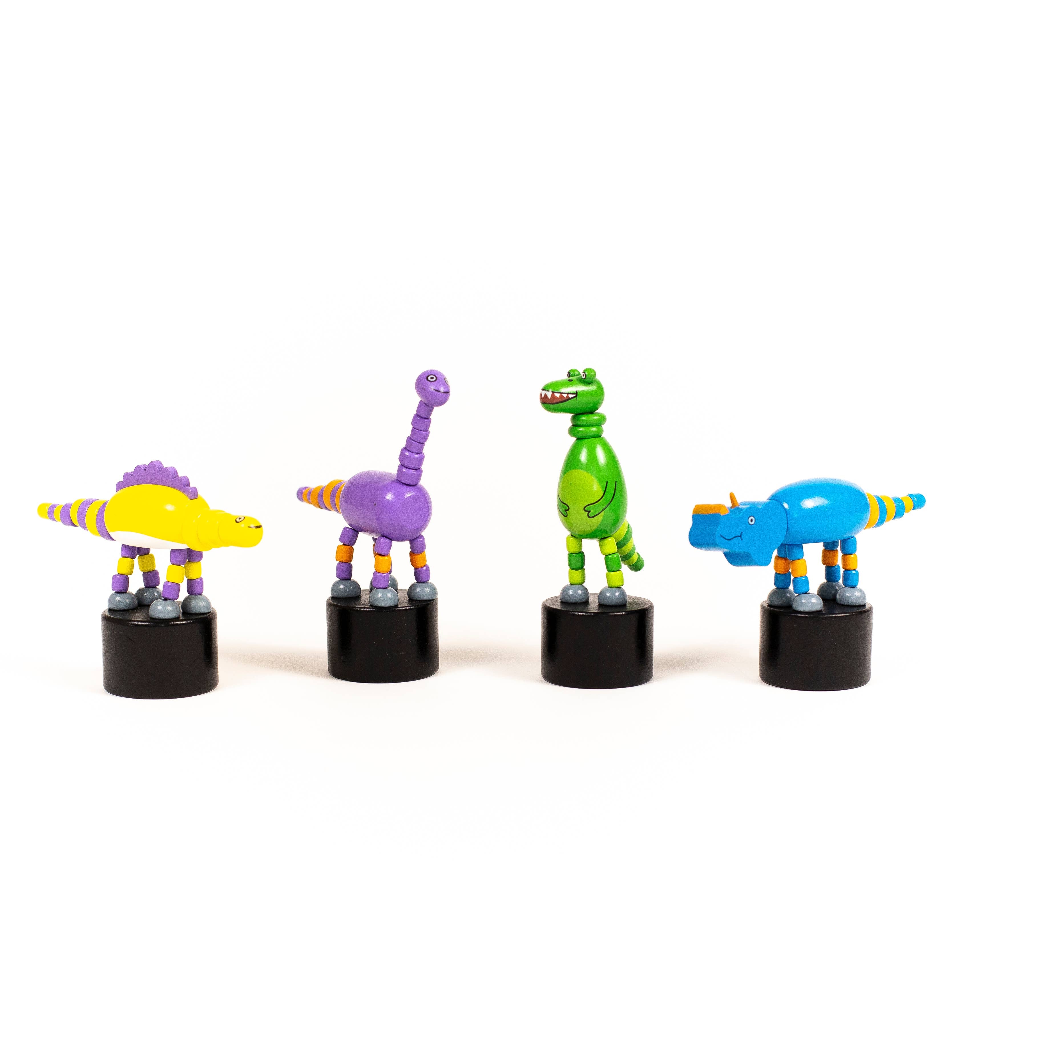 Dinosaur push puppets in assorted colors and styles