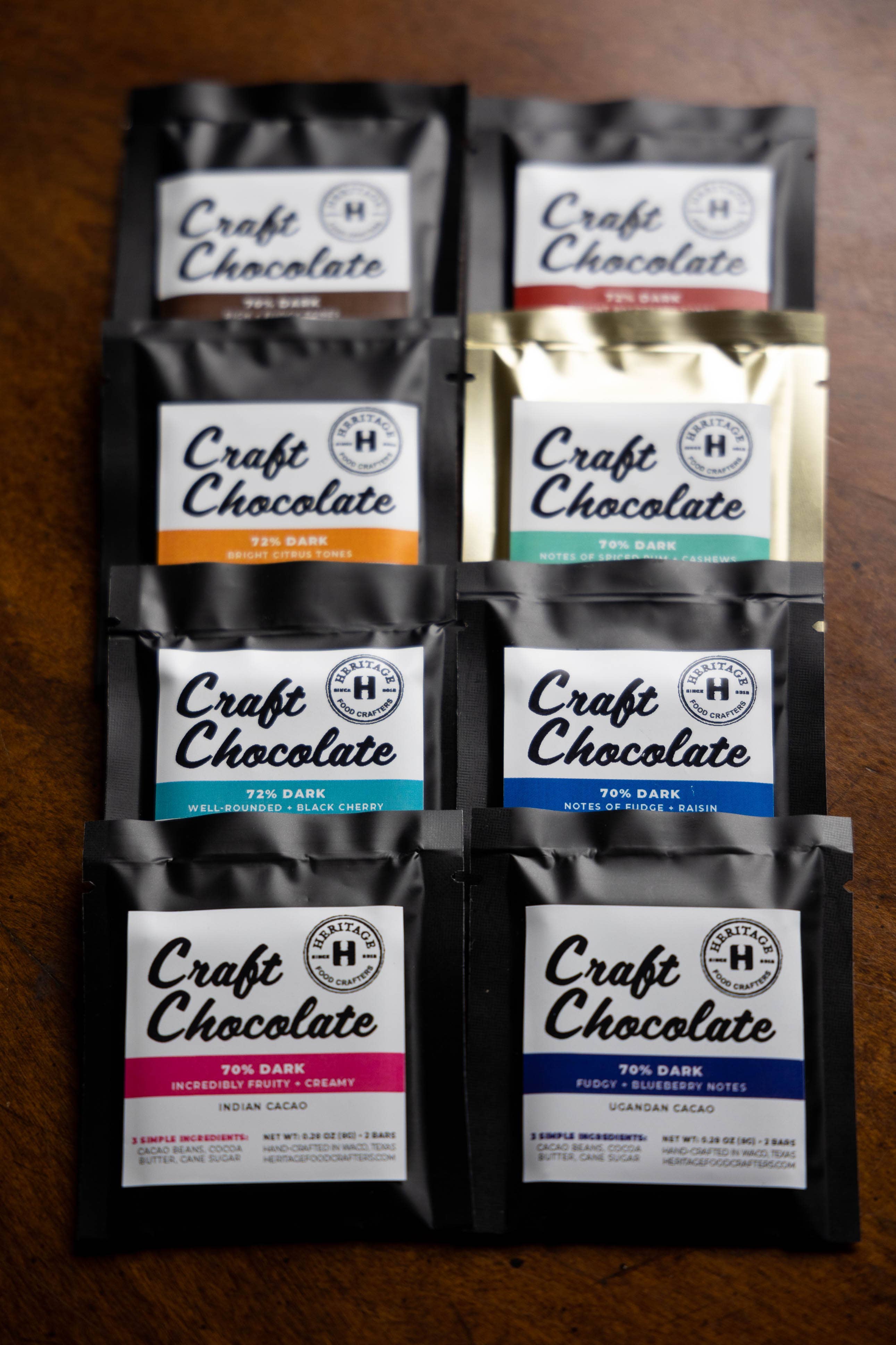 72% Dominican Republic Dark Craft Chocolate 8g