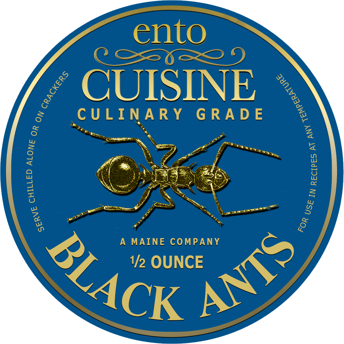 Culinary quality black ants package detail view