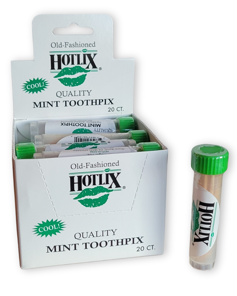 Hotlix Mint Toothpix individual toothpicks close-up