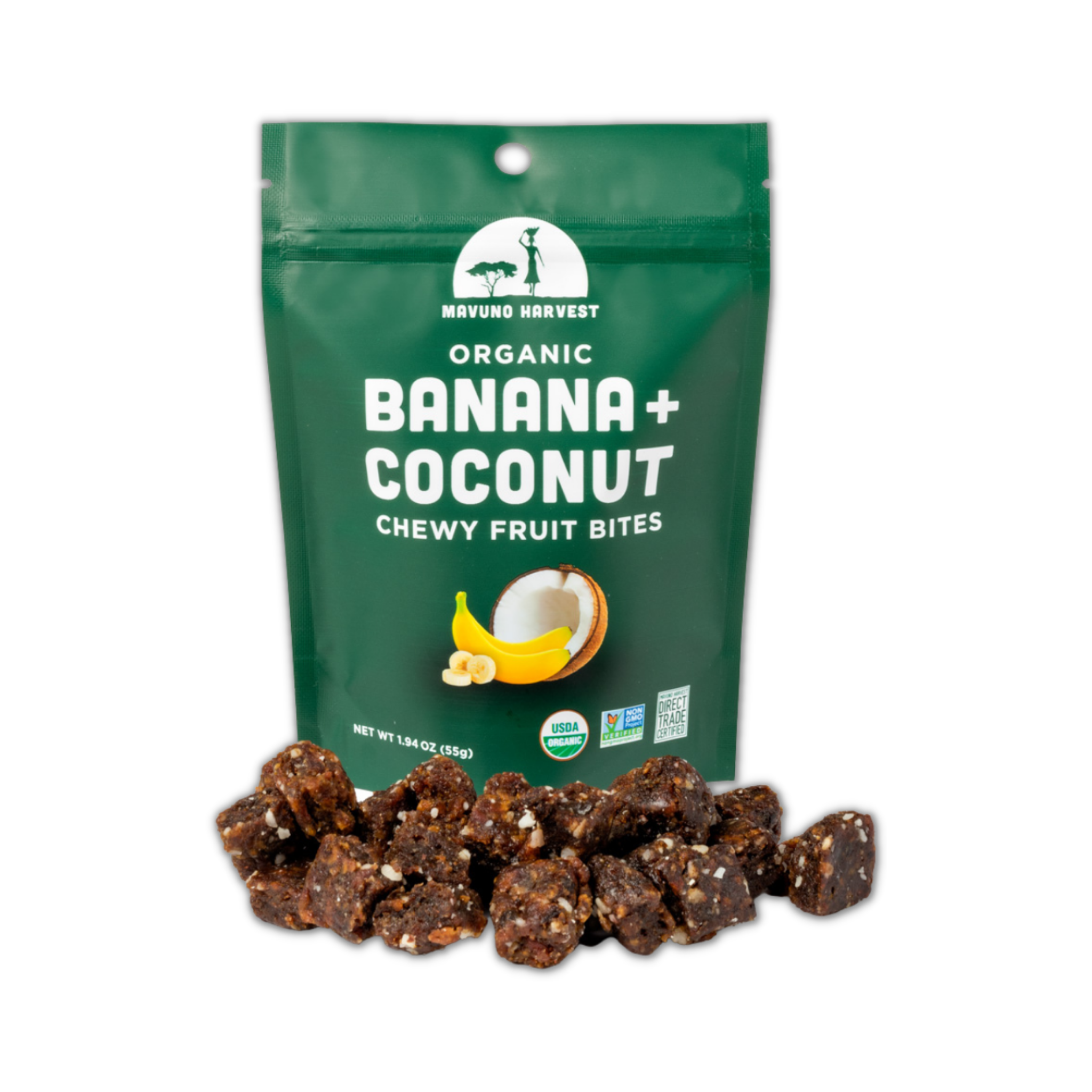 Organic banana and coconut fruit bites nutrition info