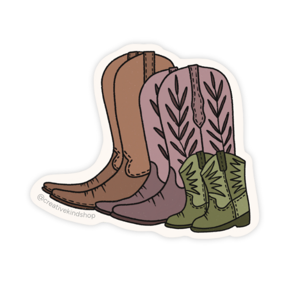 Little Buckaroo vinyl sticker with cute cowboy design