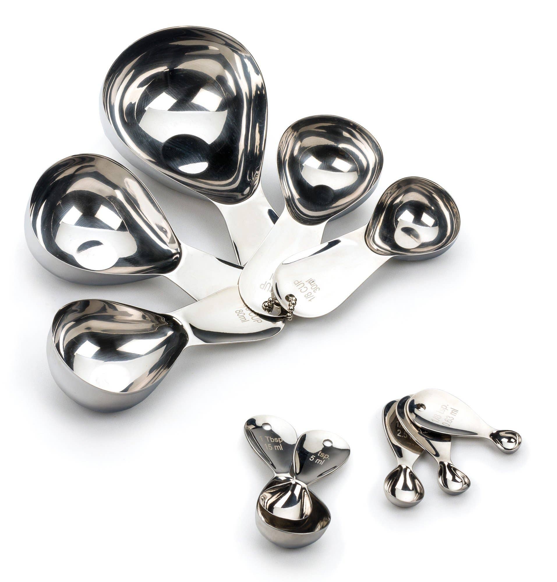 Teardrop measuring spoon set packaging detail