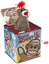 Schylling Sock Monkey Jack in the Box classic toy