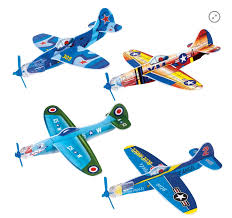 Schylling 4 glider planes with spinning propellers package back