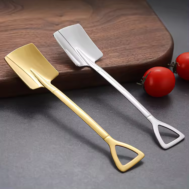 Shovel spoon miniature shovel-shaped dessert spoon