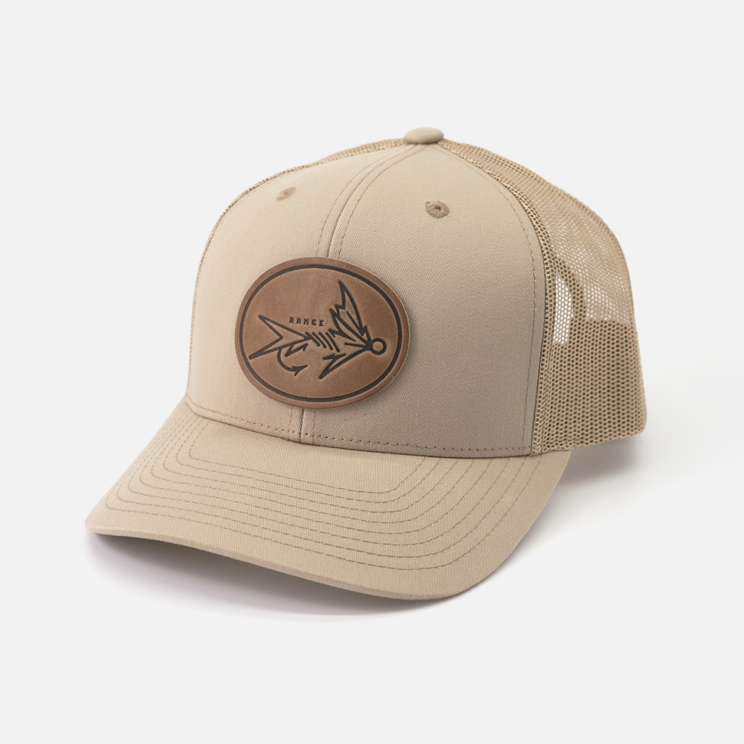 Range Fly Icon Hat leather patch trucker cap alternate view