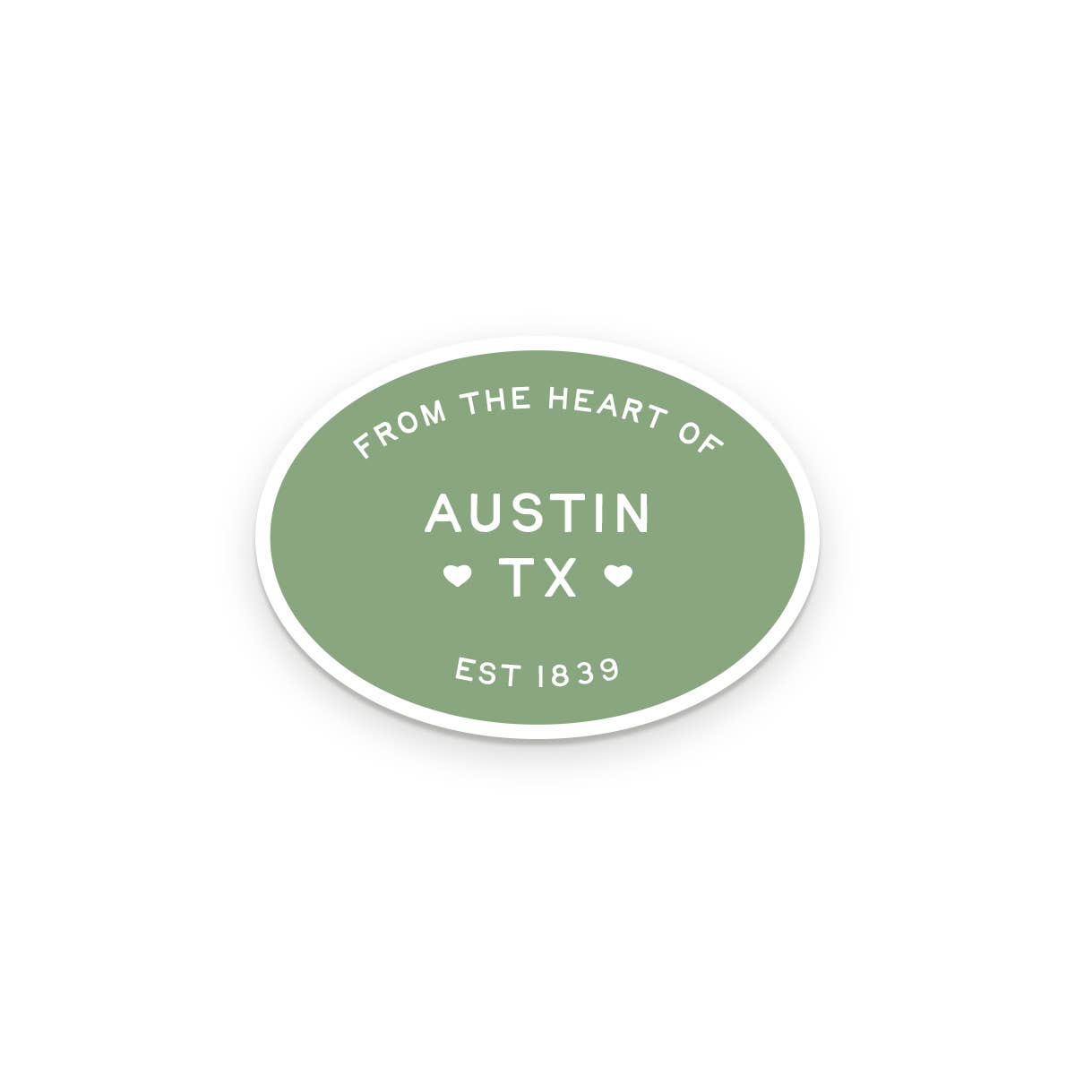 Custom City From The Heart Sticker alternate city design