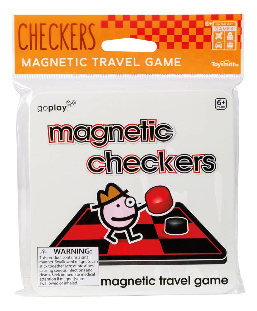 On the Way Games Magnetic Checkers, Travel Game