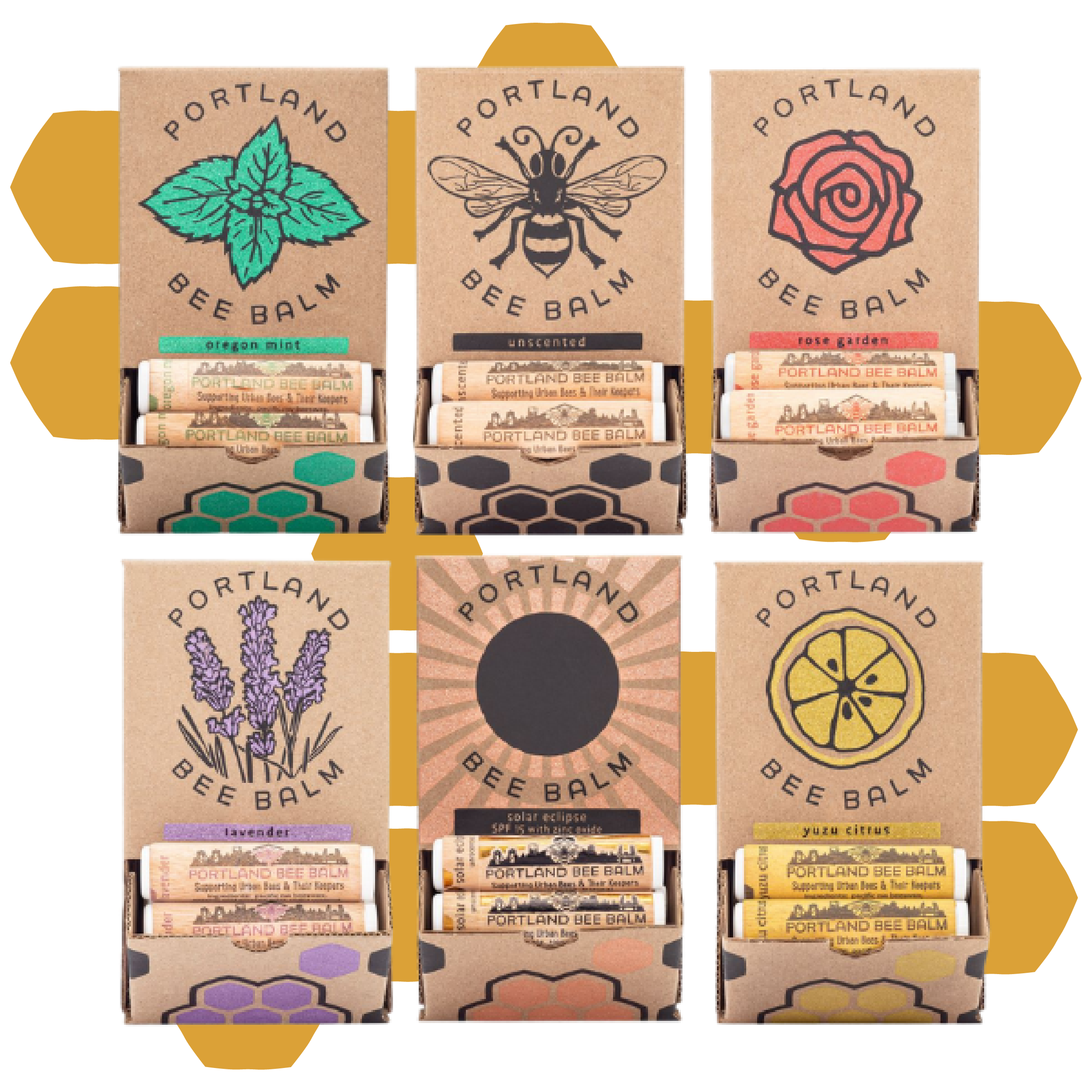 Organic beeswax lip balm tube with cap removed