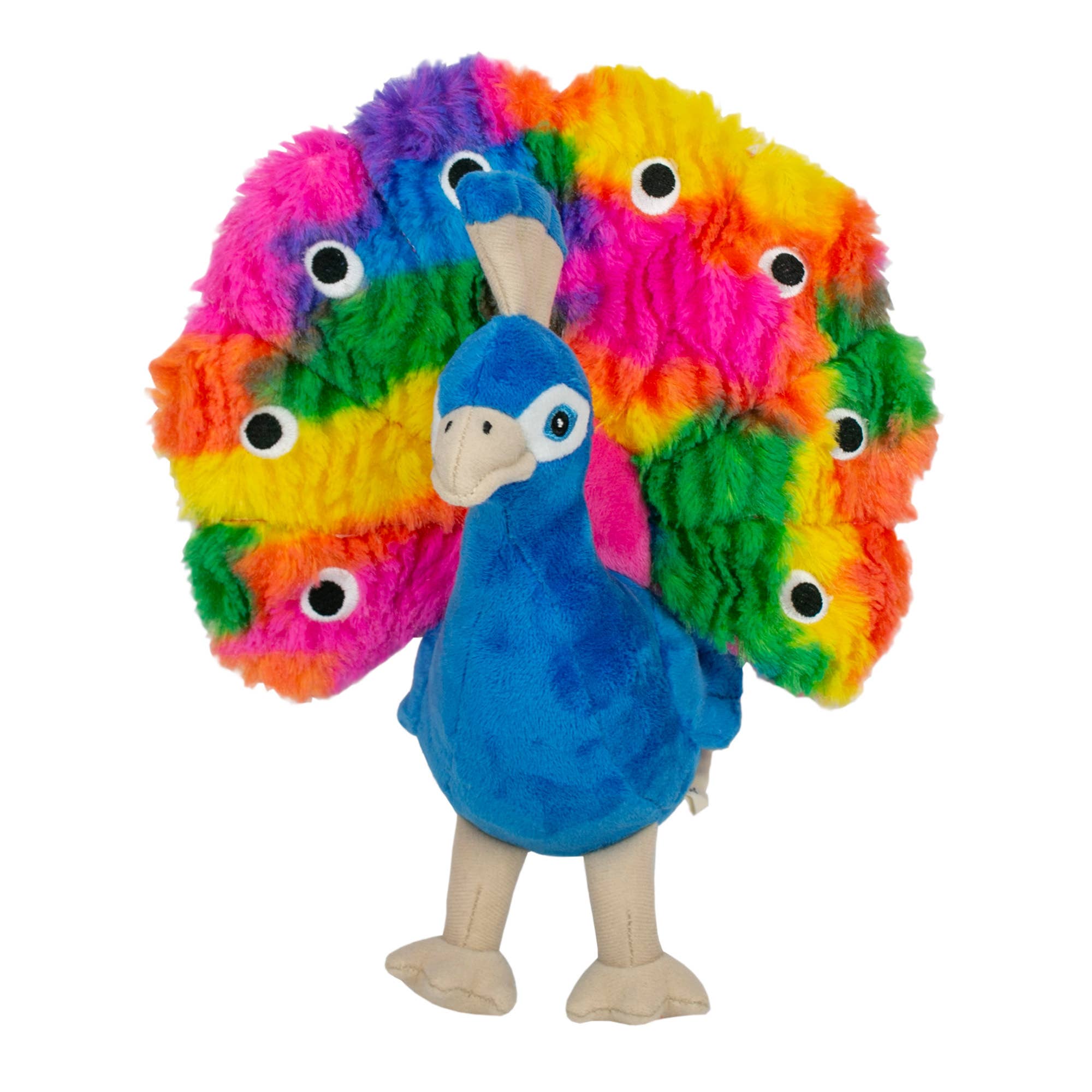 Tall Tails Peacock with Squeaker plush dog toy