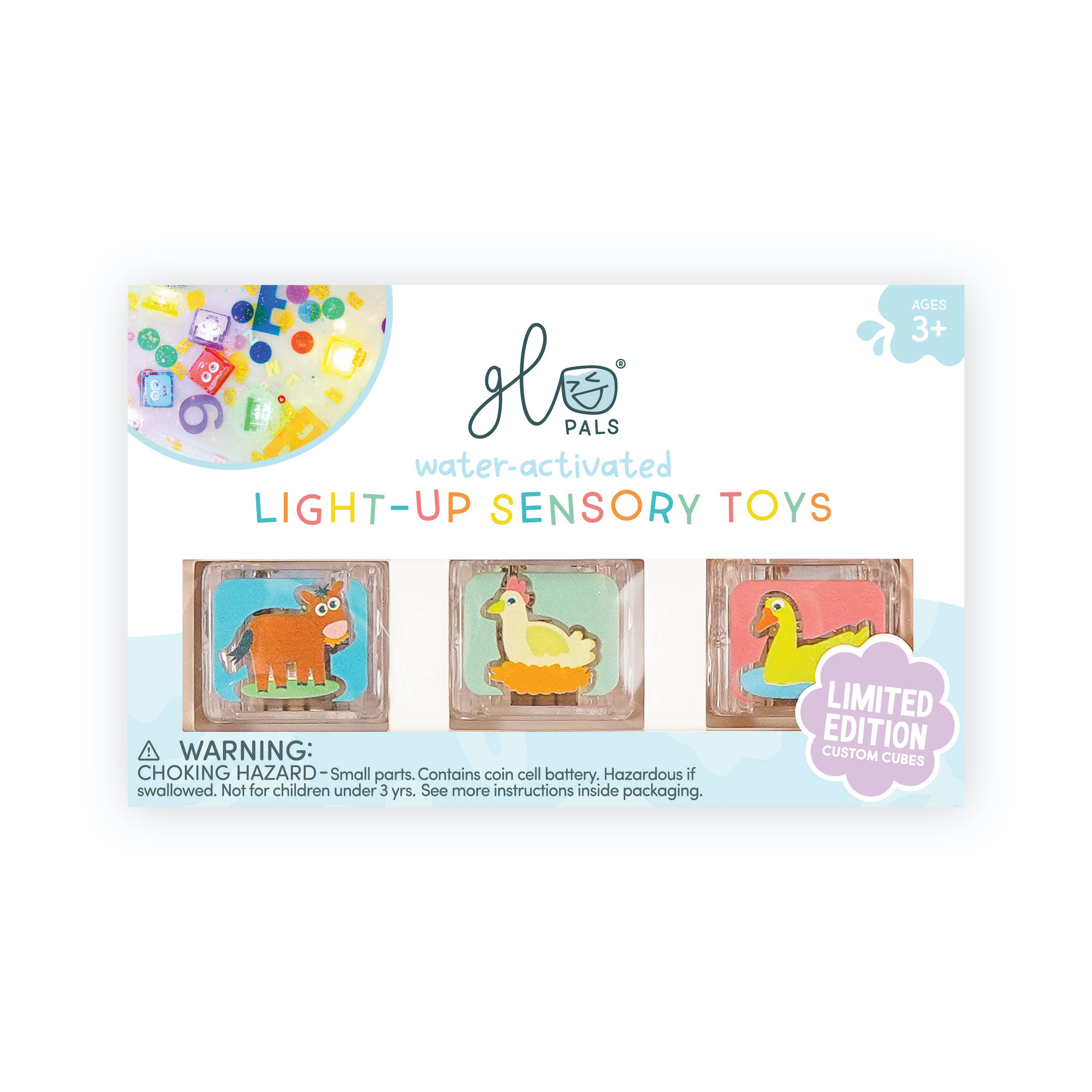 Glo Pals Farm Frenzy 6-Pack with farm animal cubes