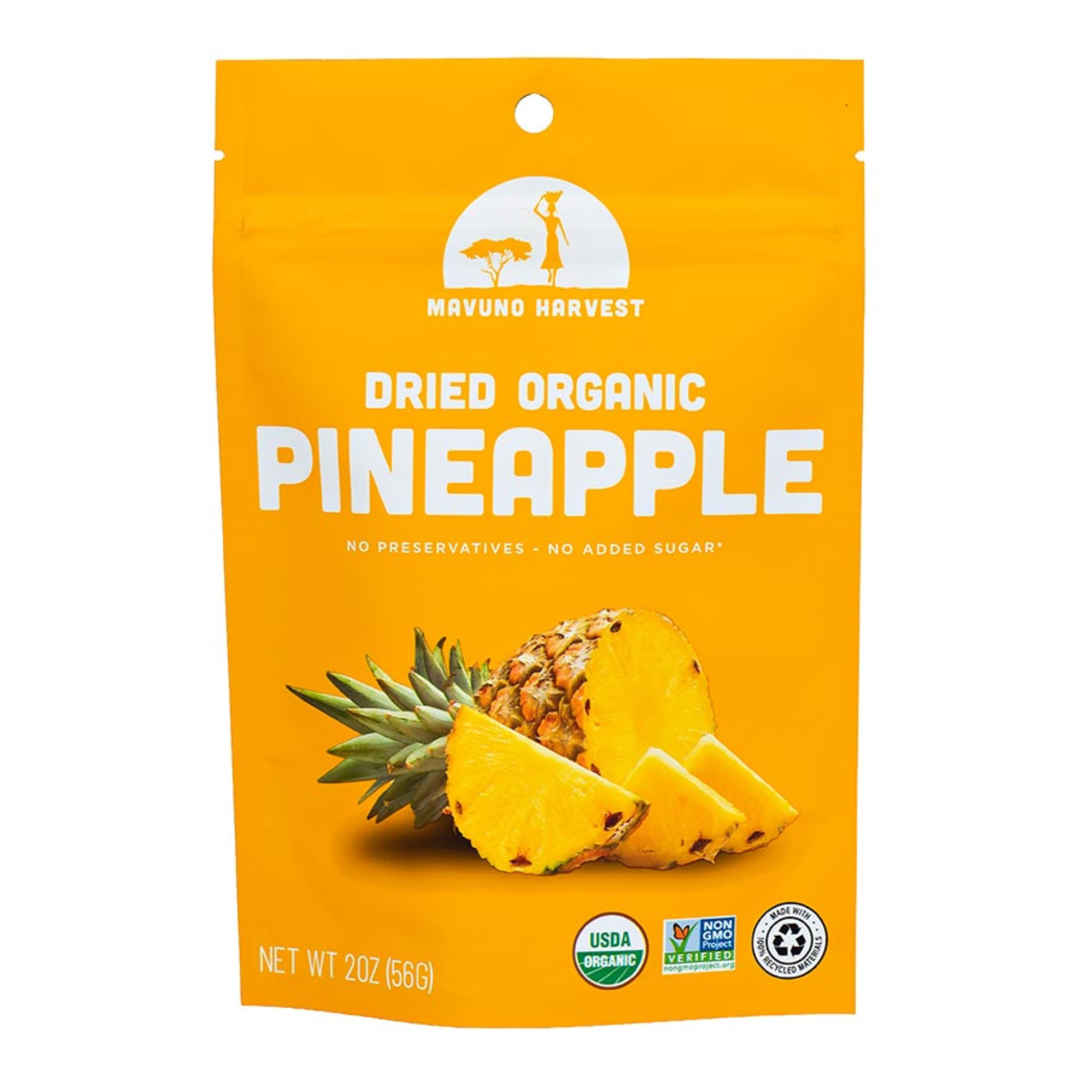 Organic Dried Pineapple, 6-pack case