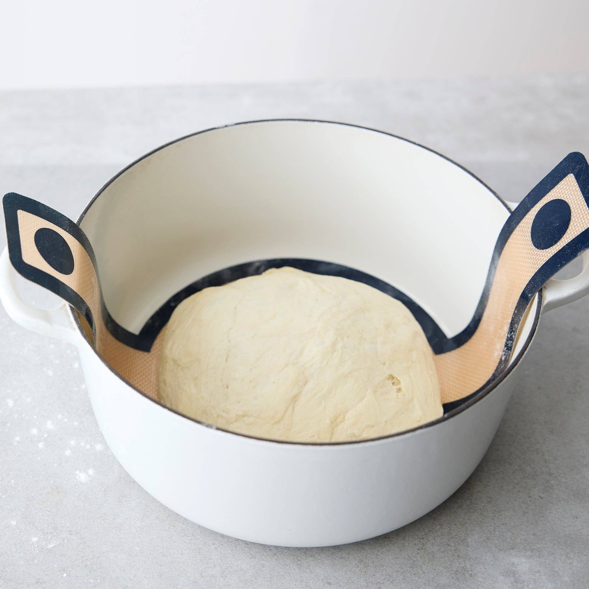 Silicone bread sling showing flexible design