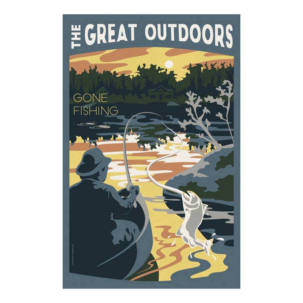 Gone Fishing Magnet | Great Outdoors Souvenir Gift