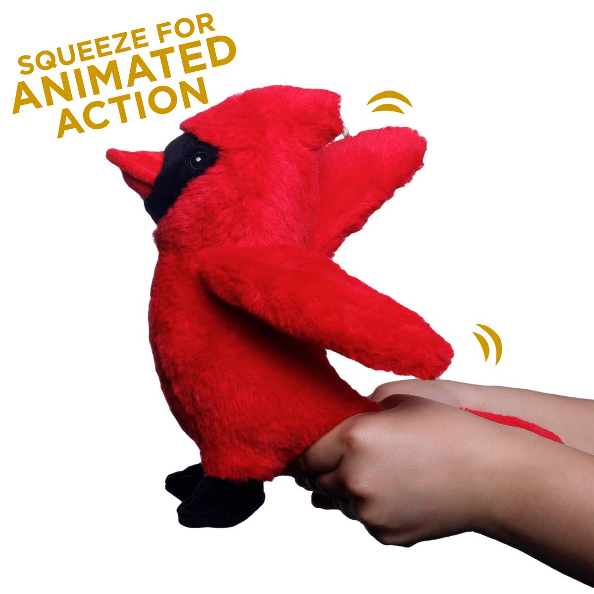 Tall Tails Animated Cardinal Dog Toy plush red bird