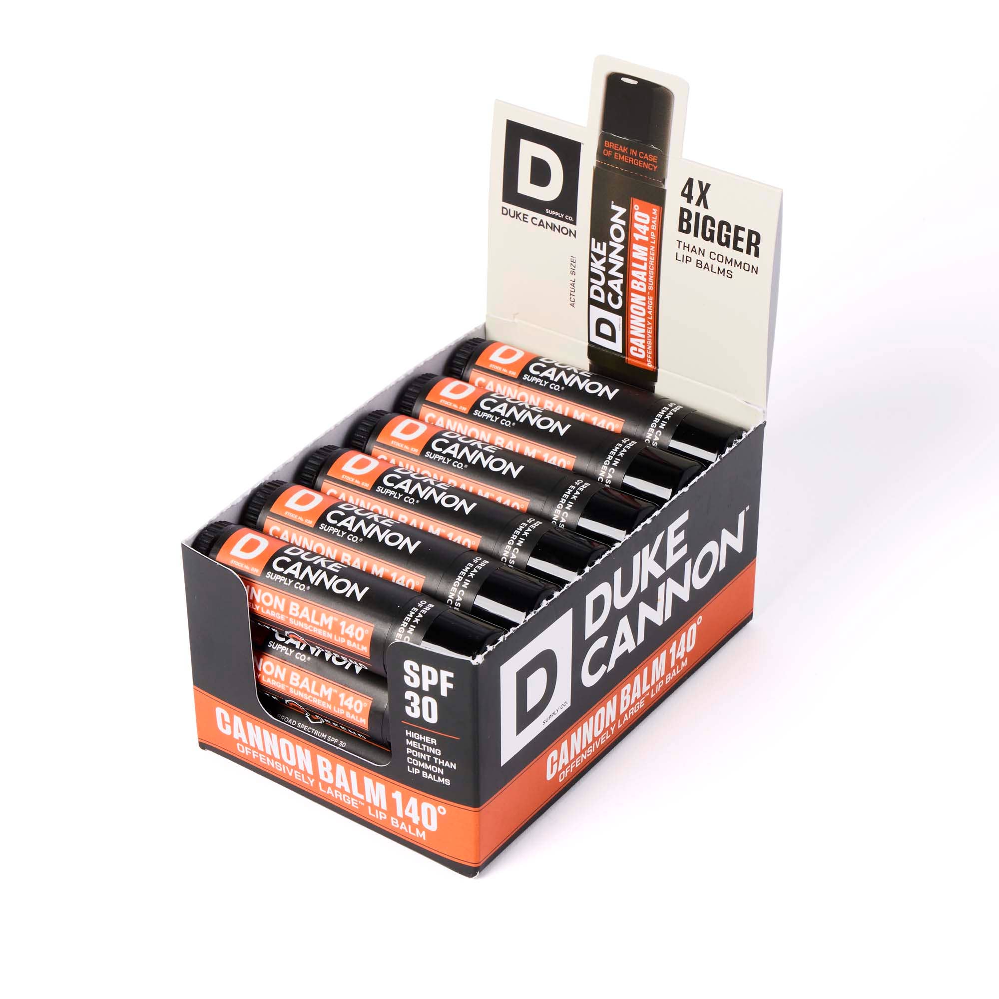 Cannon Balm 140° Lip Balm SPF 30 counter display