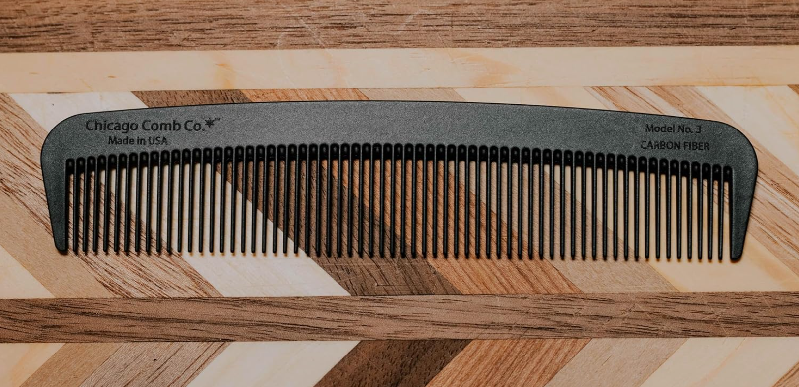 Model No. 3 Carbon Fiber Comb lifestyle view