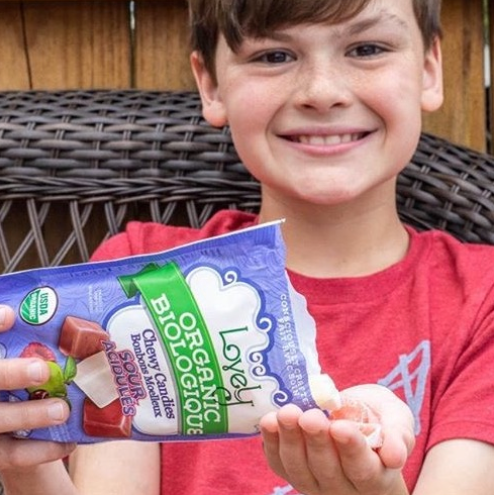 Organic Sour Chewy Candies - Gluten Free Candy, No Dyes