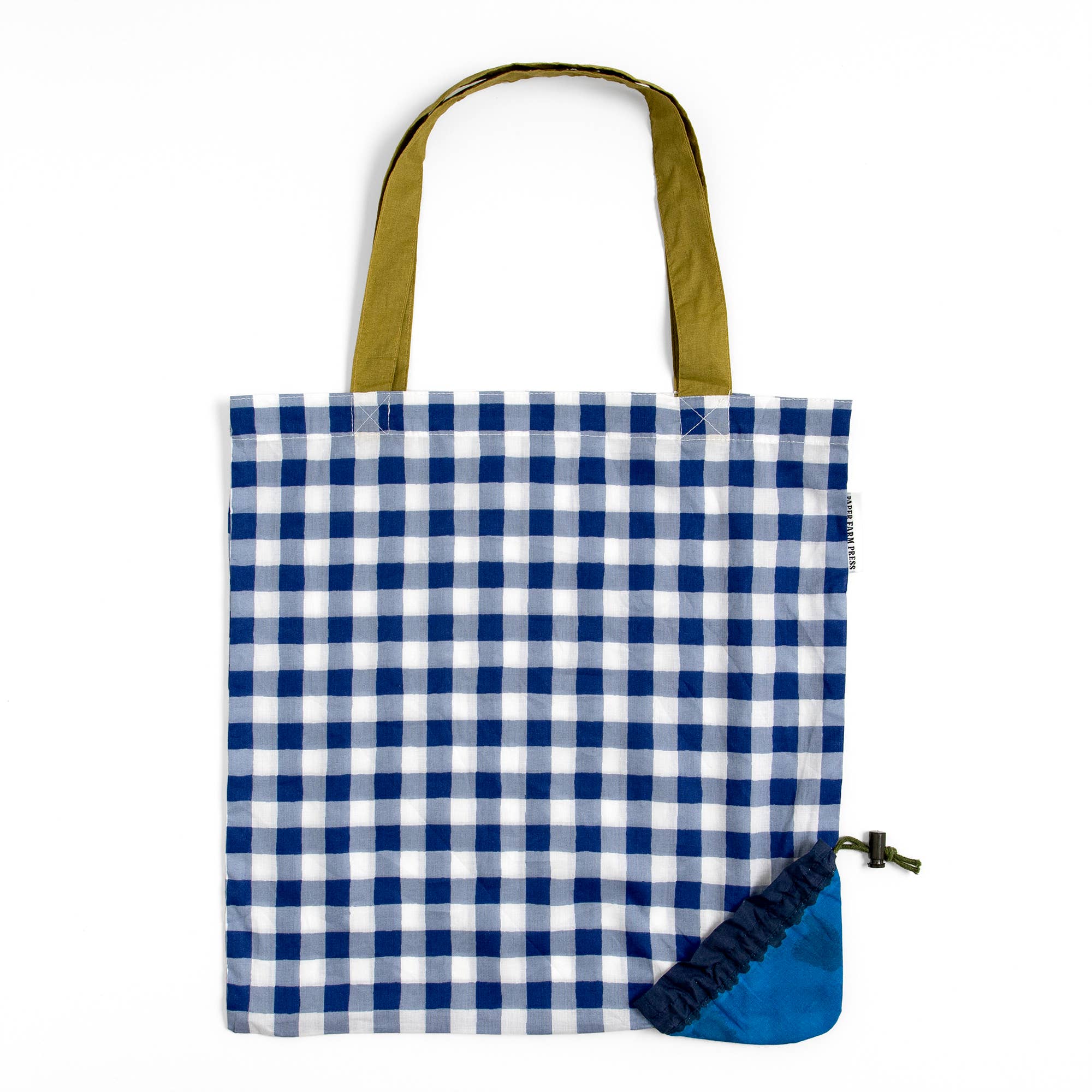 Blueberry Foldable Market Tote Bag with blueberry print