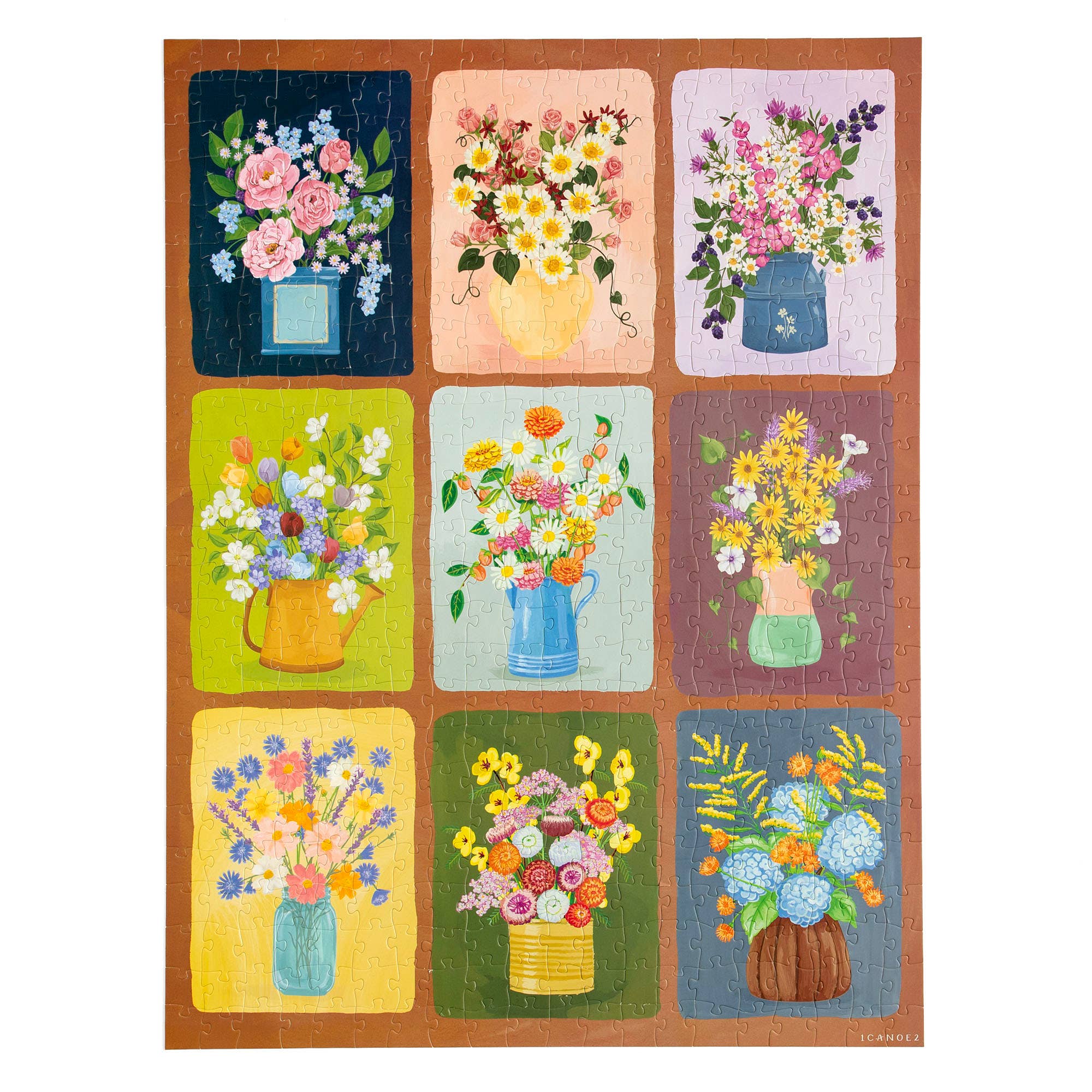 Seasons in Bloom 500 piece puzzle box back view