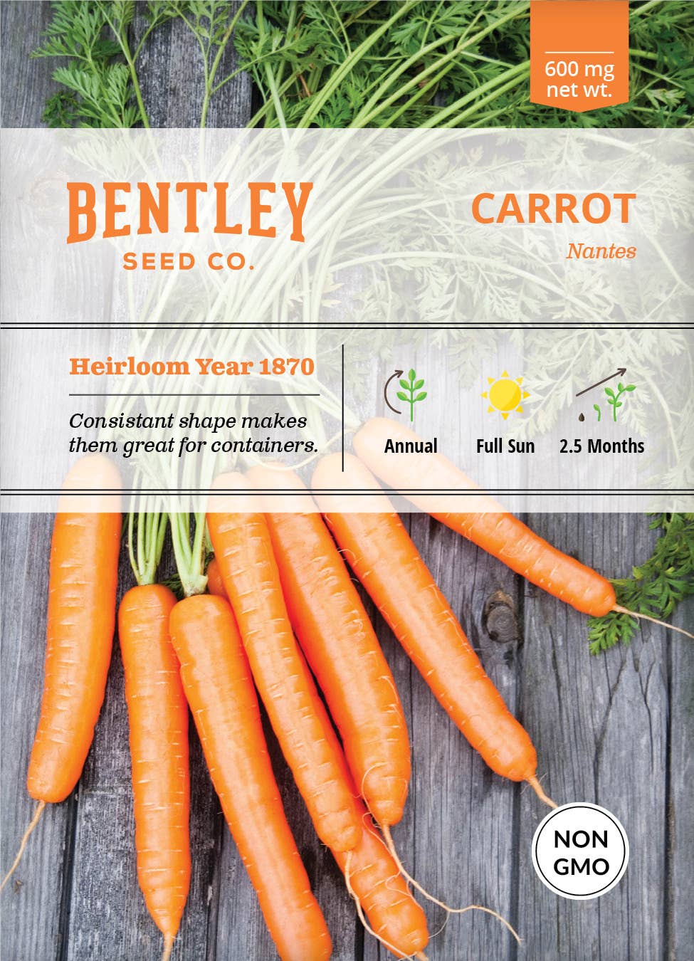 Brim Seed Co. Carrot Nantes seed packet