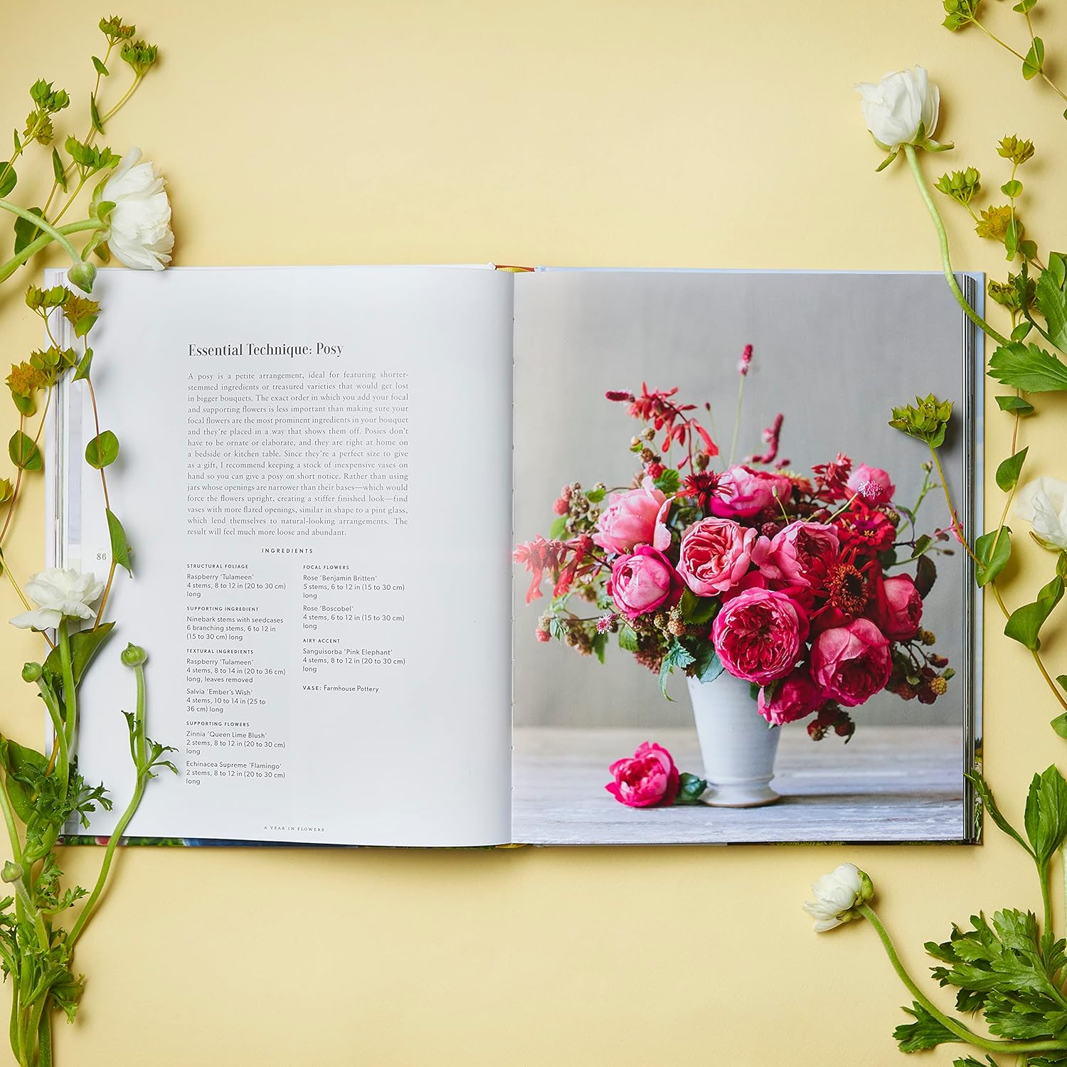 Floret Farm's A Year in Flowers book detail spread