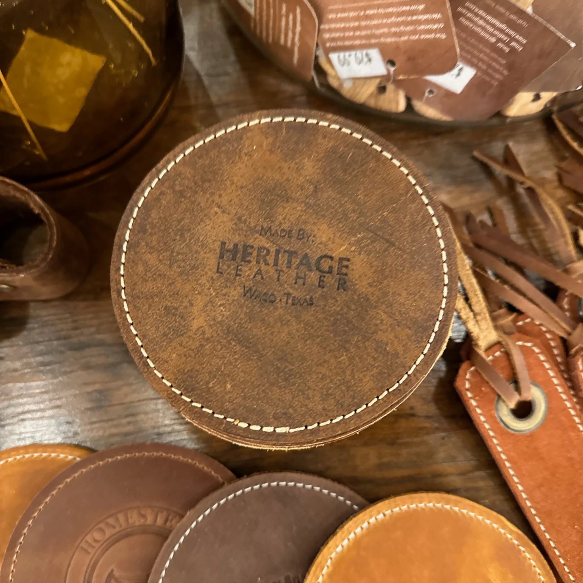 Heritage Leather - Single Coasters