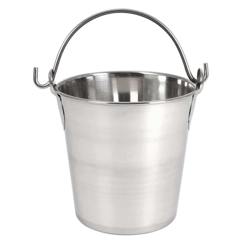 Lindy's stainless steel milk pail with handle