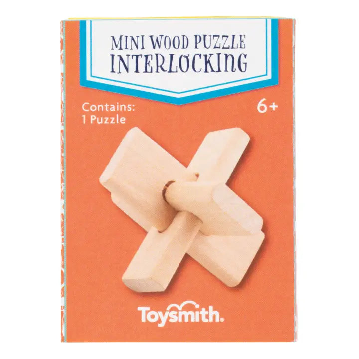 Toysmith wood fidget puzzle cube style