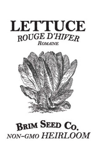 Brim Seed Co. Rouge D'Hiver Romaine heirloom seed packet