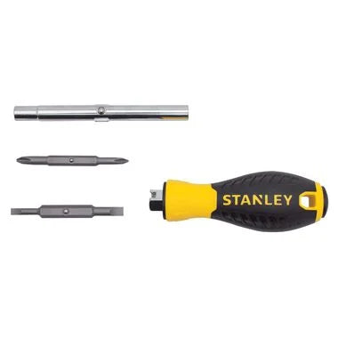 Stanley 6 way screwdriver showing bit storage