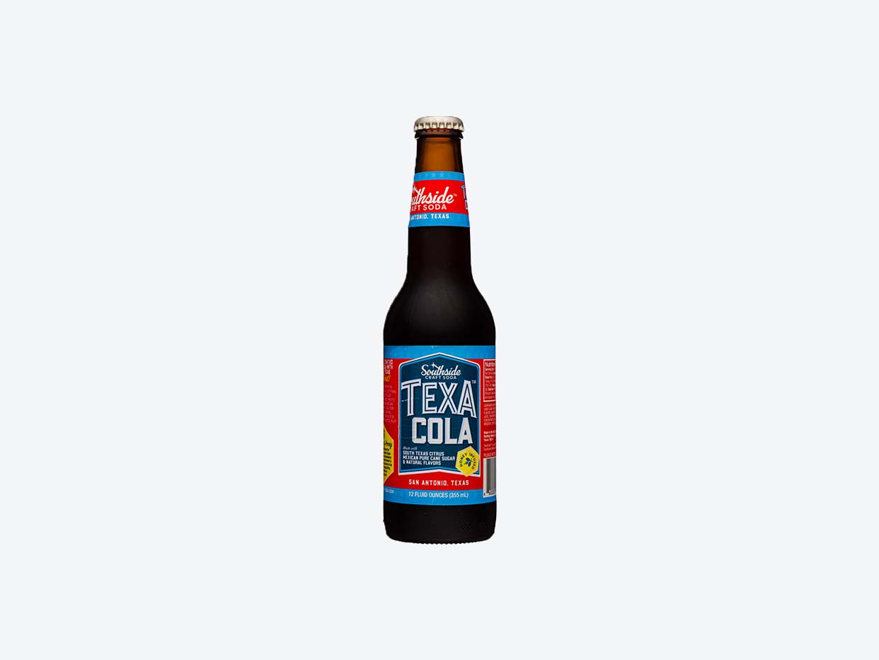 TexaCola craft soda bottle