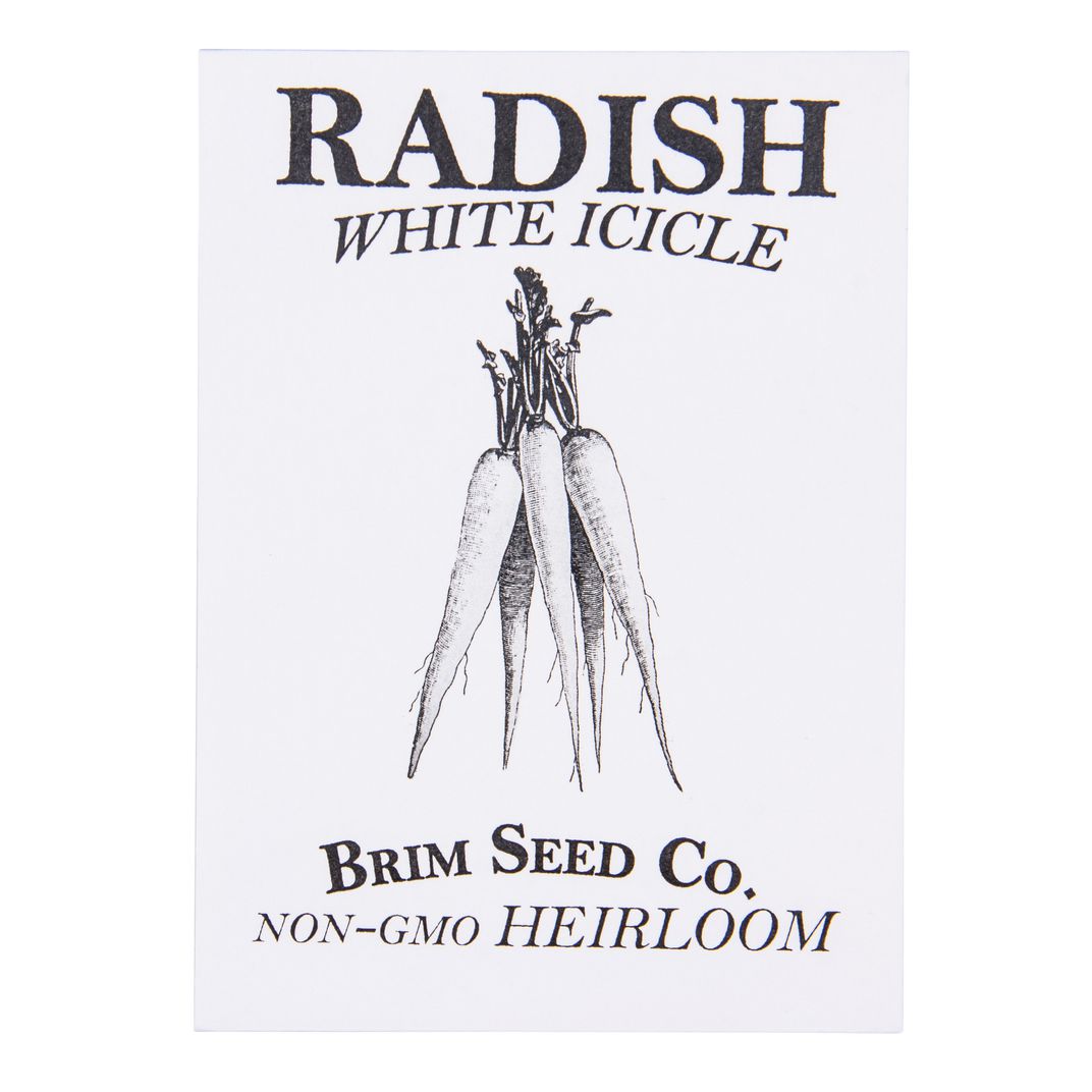 Brim Seed Co. - White Icicle Radish Heirloom Seed