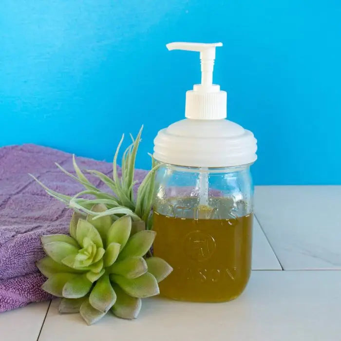 reCAP Mason Jar regular mouth pump dispenser lid on jar