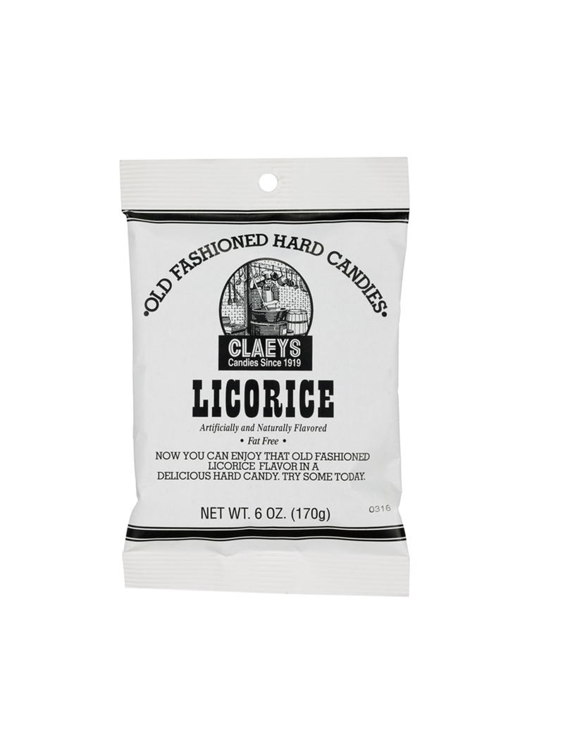 Claey's Licorice old fashioned hard candy bag