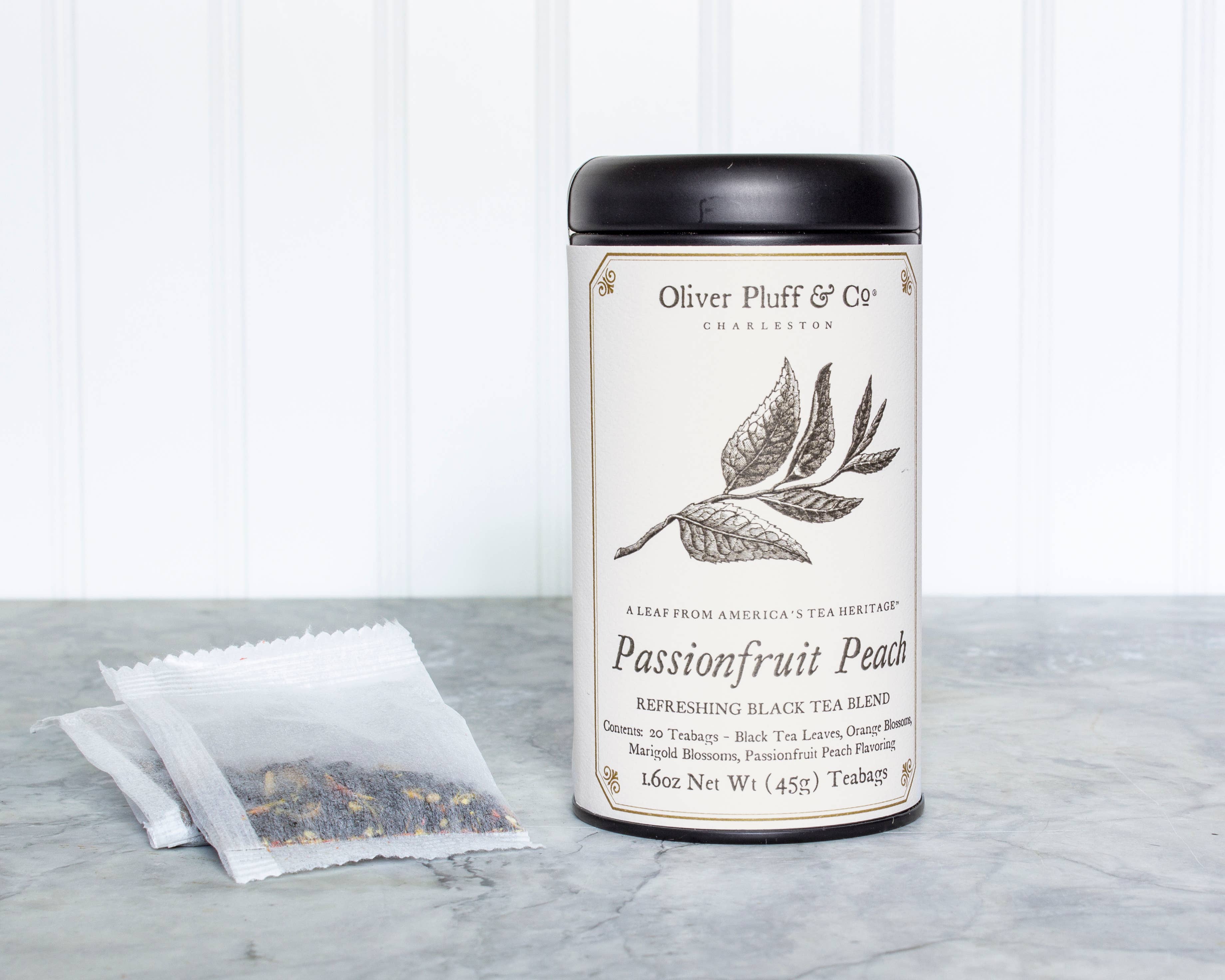 Passionfruit Peach 20 teabags in signature tea tin