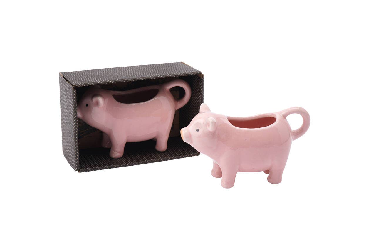 Great British Pork Co mini pig-shaped milk jug