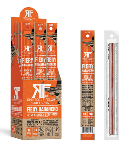 Righteous Felon Fiery Habanero Beef Stick snack