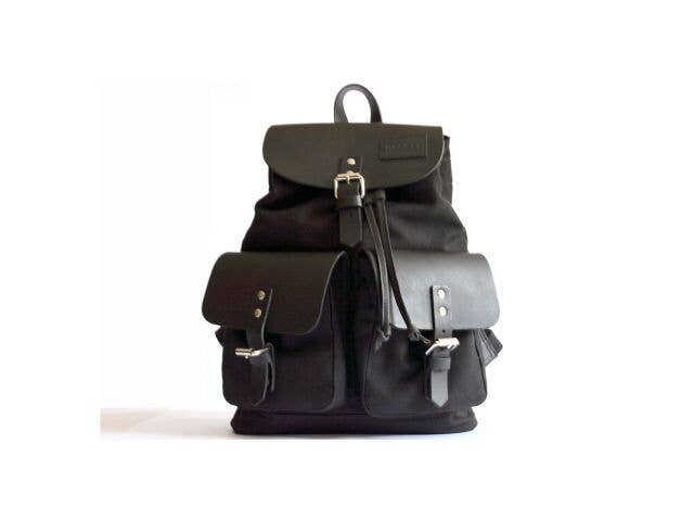 Back in Black Backpack with multiple compartments