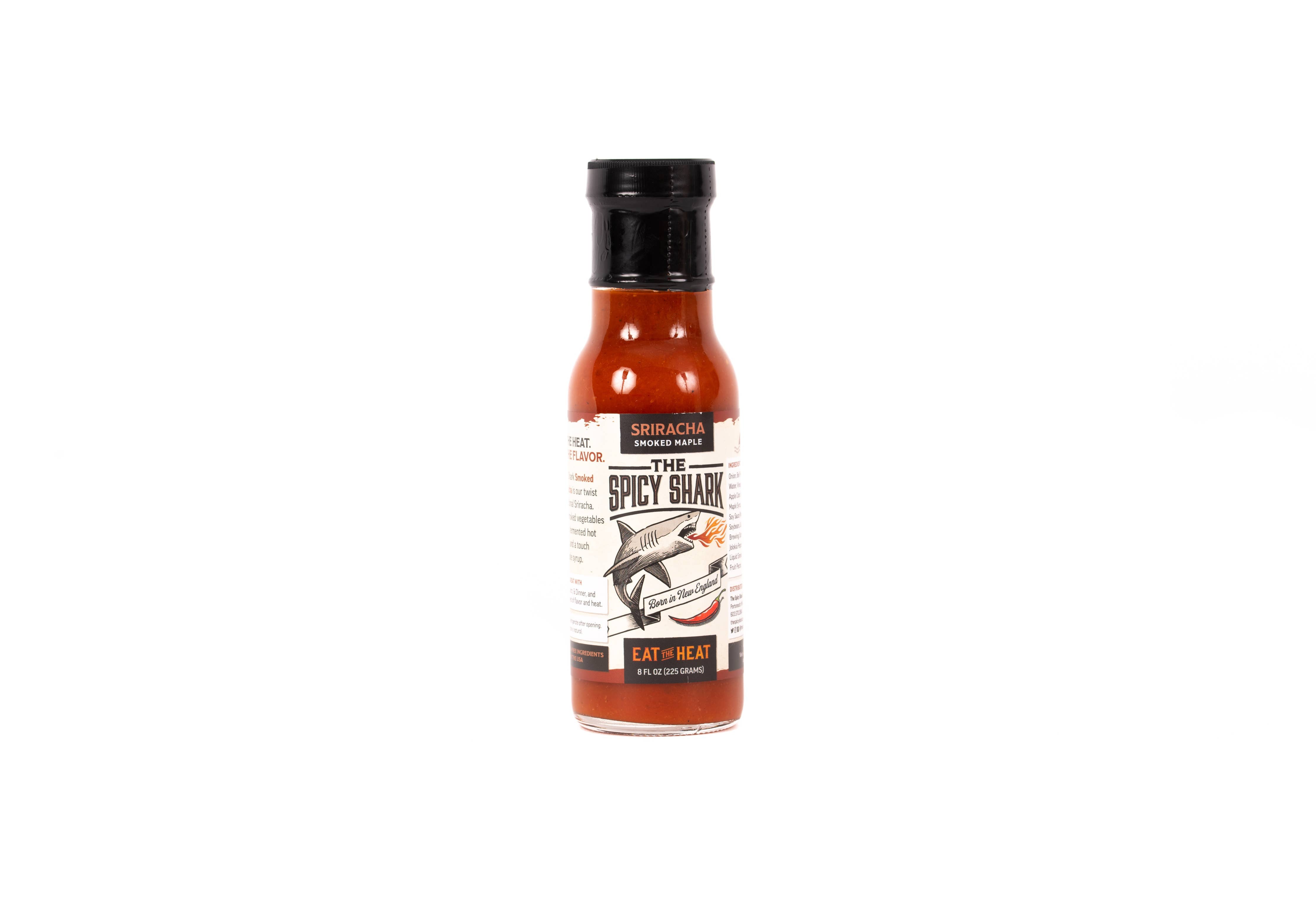 Smoked Maple Sriracha sauce bottle