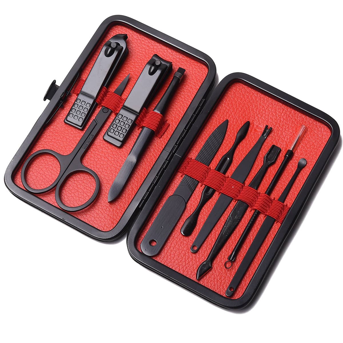 Red Color Pop Grooming Kit with travel essentials