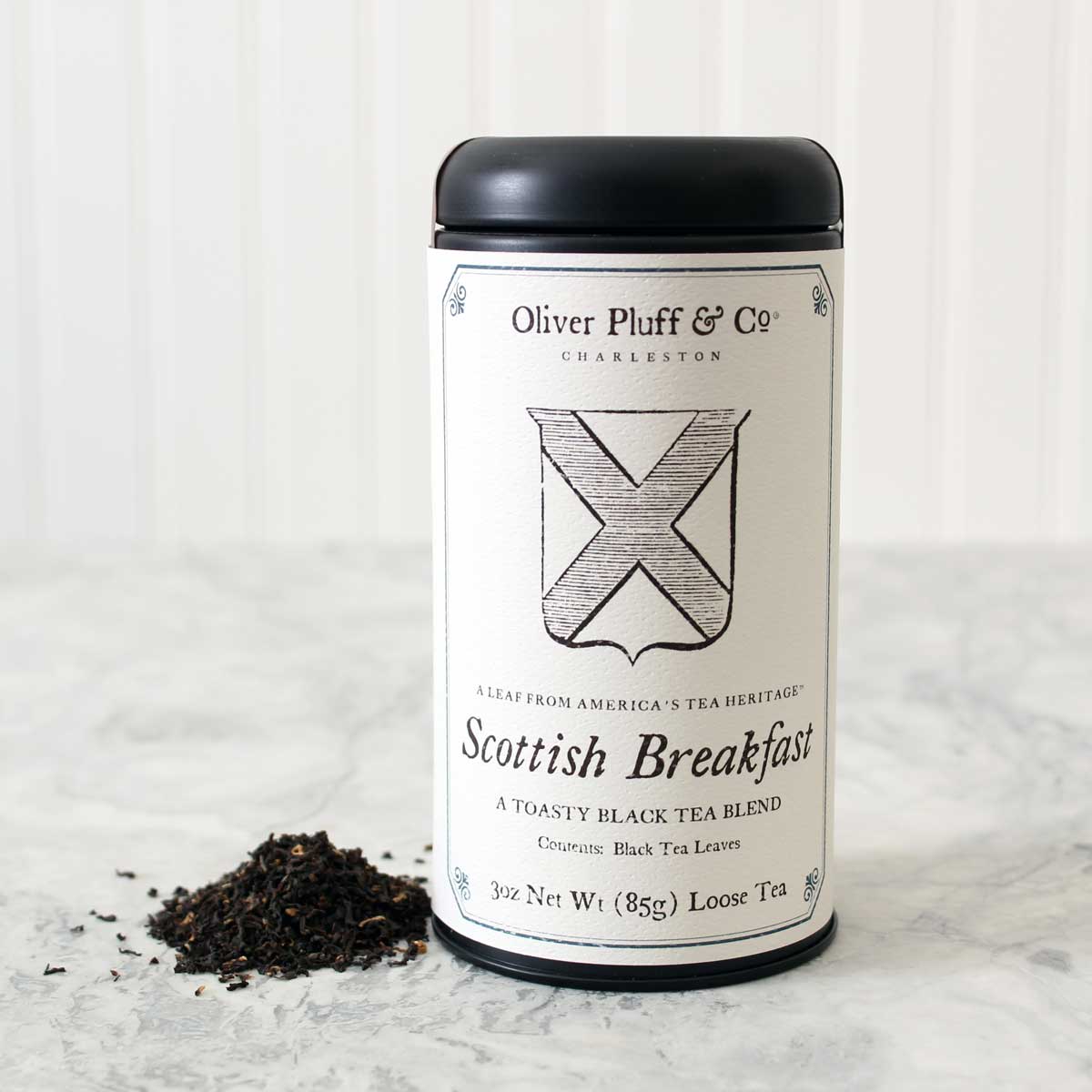 Scottish Breakfast loose tea in signature tea tin