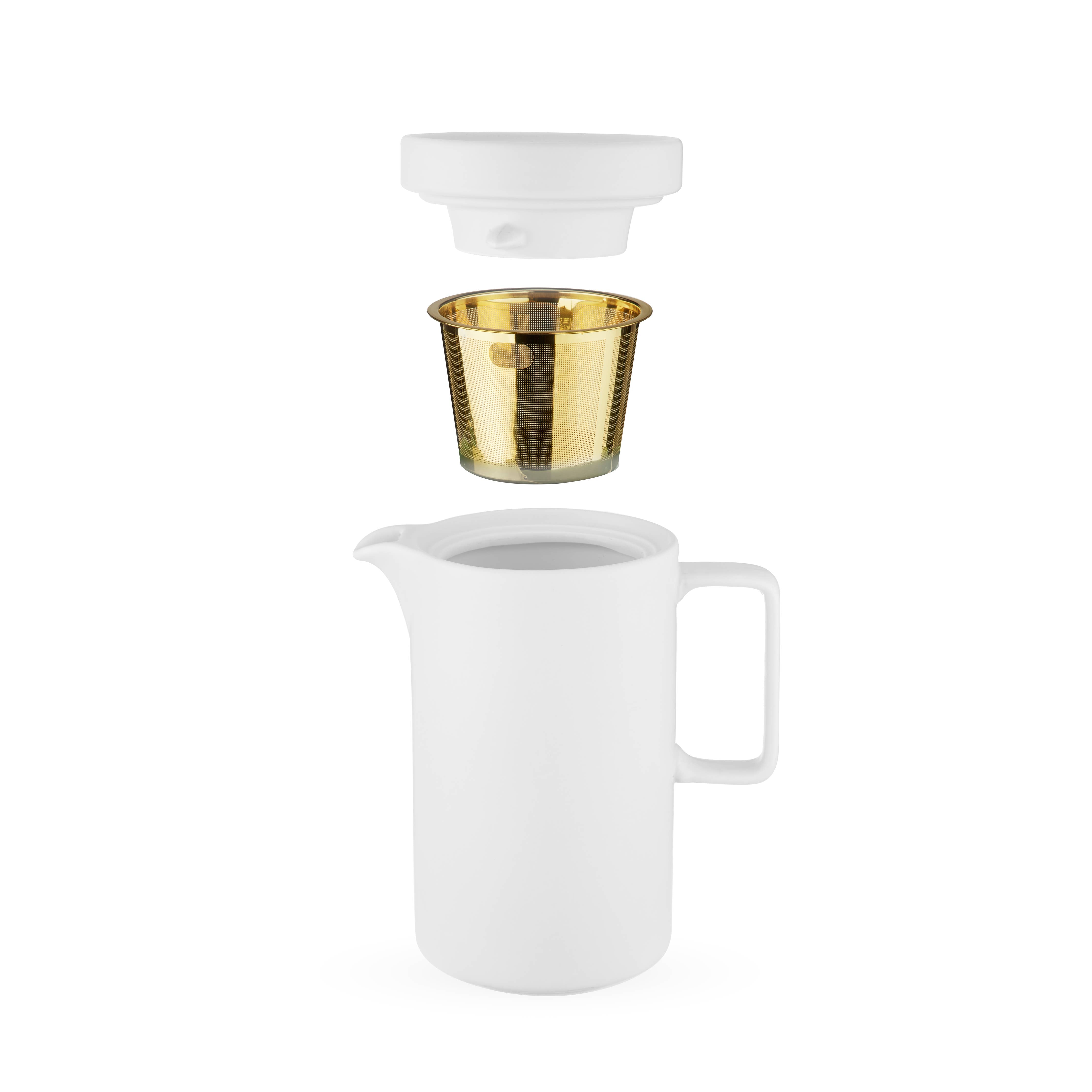 Jona matte finish teapot in white