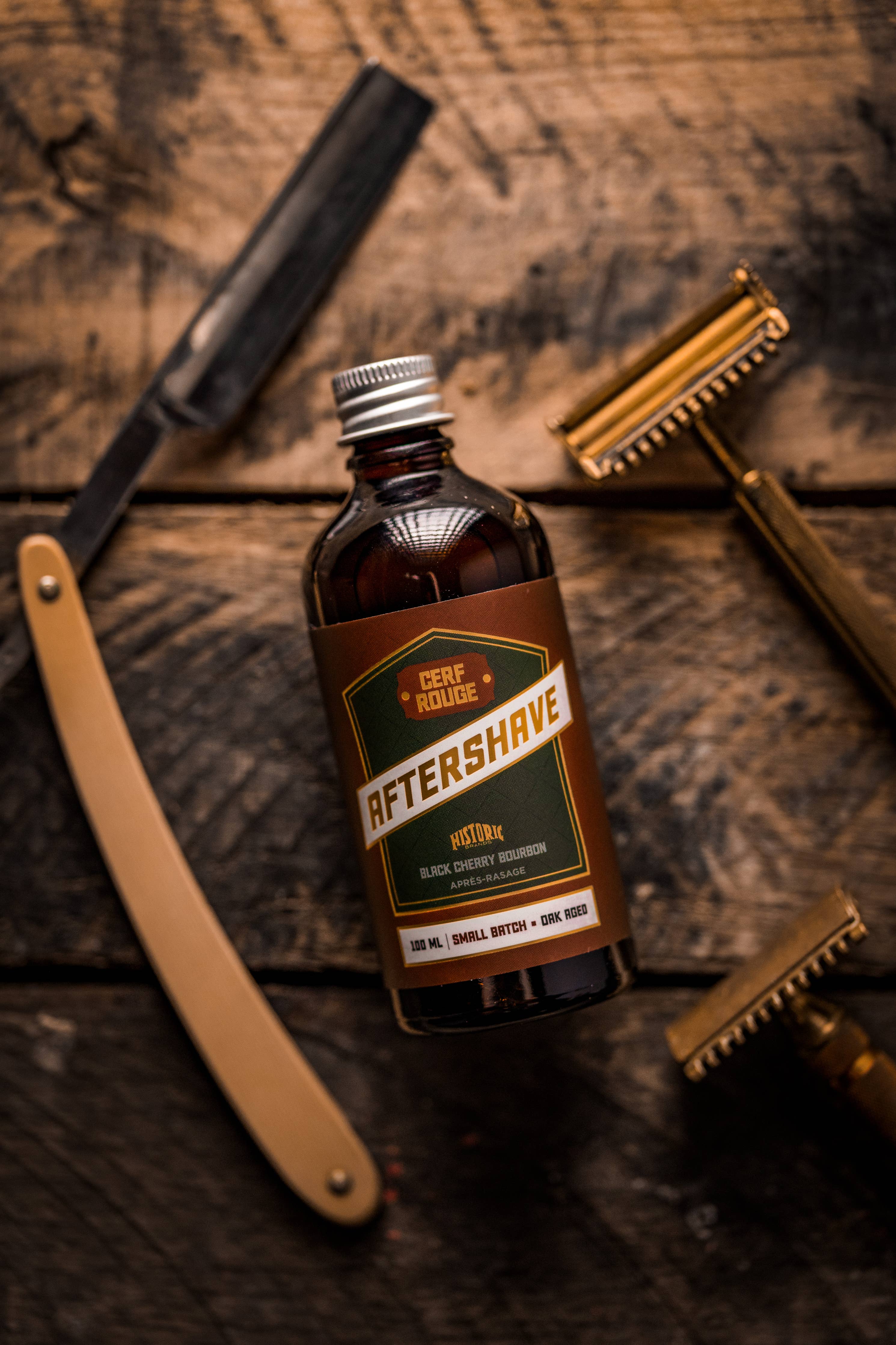 Cerf Rouge after shave tonic bottle