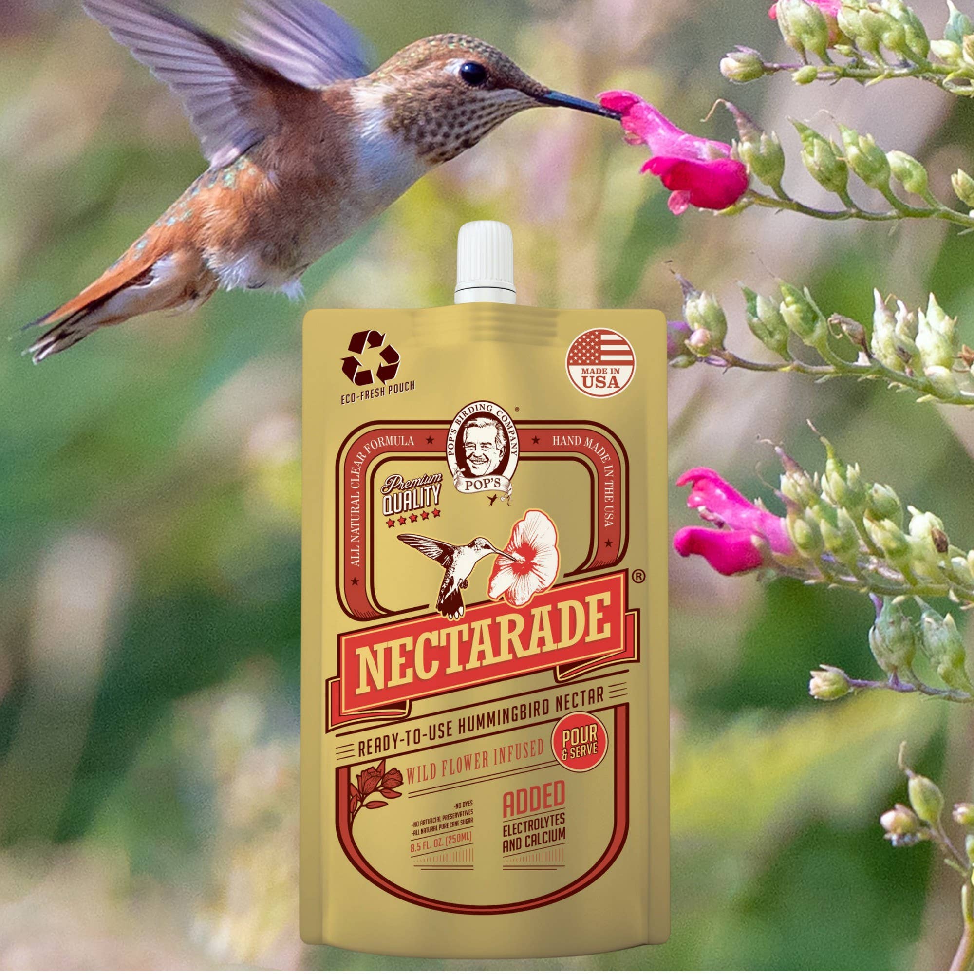 POP'S Nectarade Hummingbird Nectar, Ready to Use (8.5 oz)