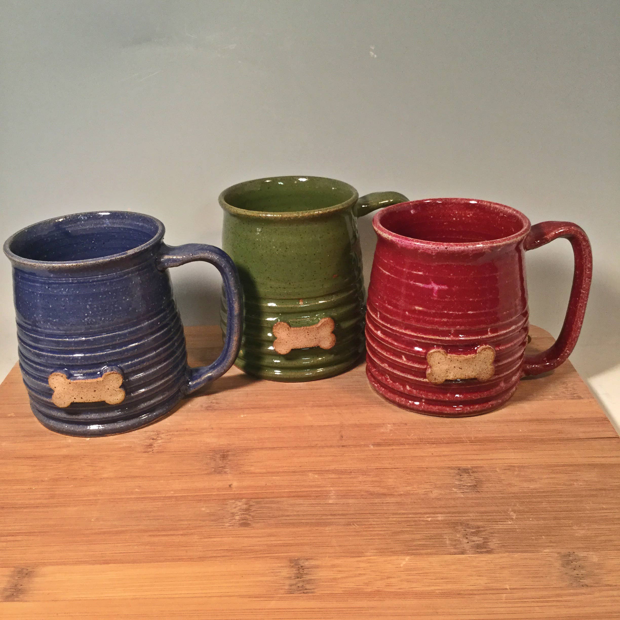 Burgundy Dog Bone Mug