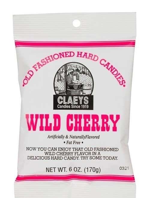 Claey's wild cherry old fashioned hard candy bag